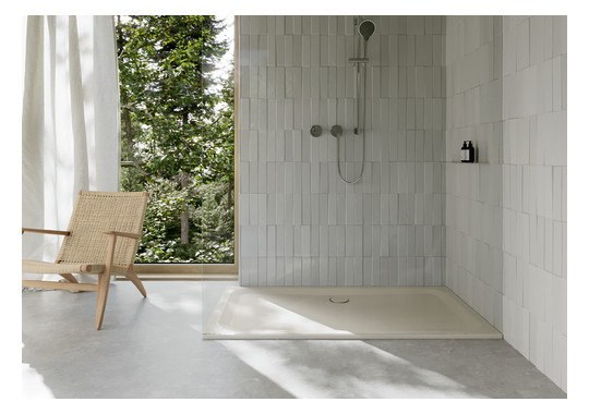 Duschwanne BetteUltra 5808 180x100x3,5cm, Mini-Wannenträger, pergamon