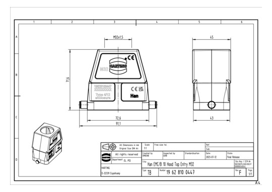 HART Han 10EMV/B-gg-R-M32    19628100447 