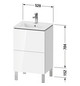 Duravit Waschtisch-Unterschrank L-Cube Compact 52x42,1x70,4cm, 2 Auszüge, stehend, flannel grey Hochglanz