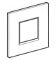 GE Typ 20 (ex Typ 30) Abdeckpl. für UR-Strg. IR, Square, hgl.verchr.