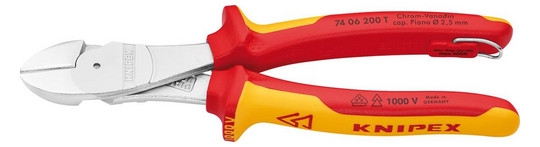 KNIPEX-VDE-Kraft-Seitenschneider mit Sicherungsöse...