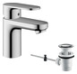 hansgrohe Waschtisch-Einhebelmischer 70 Vernis Blend mit Zugstangen-Ablaufgarnitur, chrom