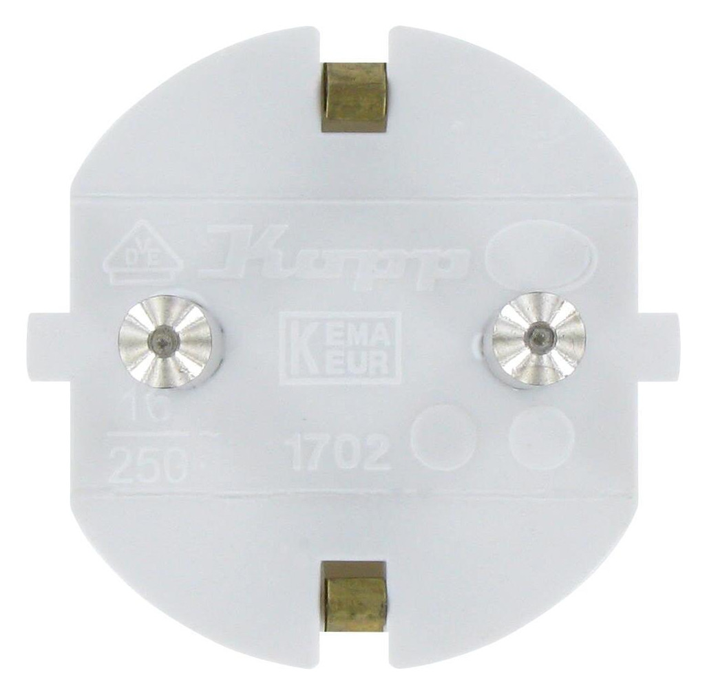 Schutzkontaktstecker 16A 230V Kst IP20 ger ws Schraubkl