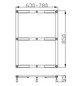 Hoesch Untergestell Muna für 150/160/170/180/190/200 x 90 cm