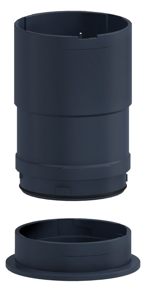 Signalsäule Anschluss sw f.Rohr f.Boden Geeignet für Rohrmontage