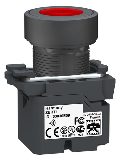 Drucktaster 1f rt rnd Ø22,5mm 1S IP30 fl Tastend
