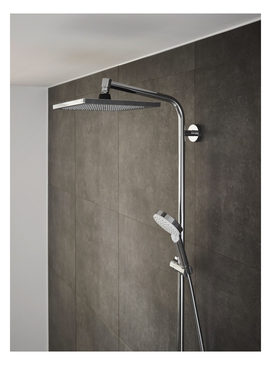 hansgrohe Showerpipe Crometta E mit Thermostat, 1jet, 15 l/min, chrom