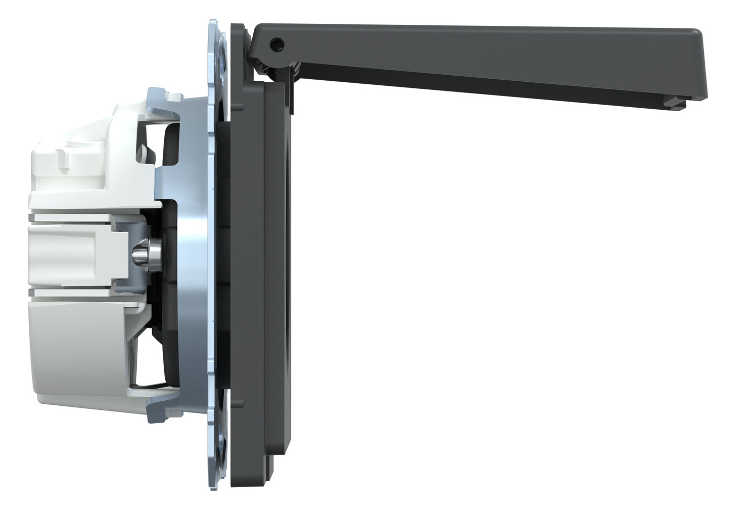 Steckdose 1f anth glz System Design UP m.BS Mit erhöhtem Berührungsschutz IP44