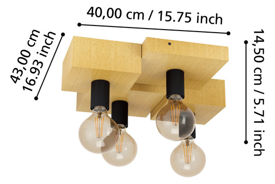 EGLO Wand und Deckenleuchte HALKIN 43798 
