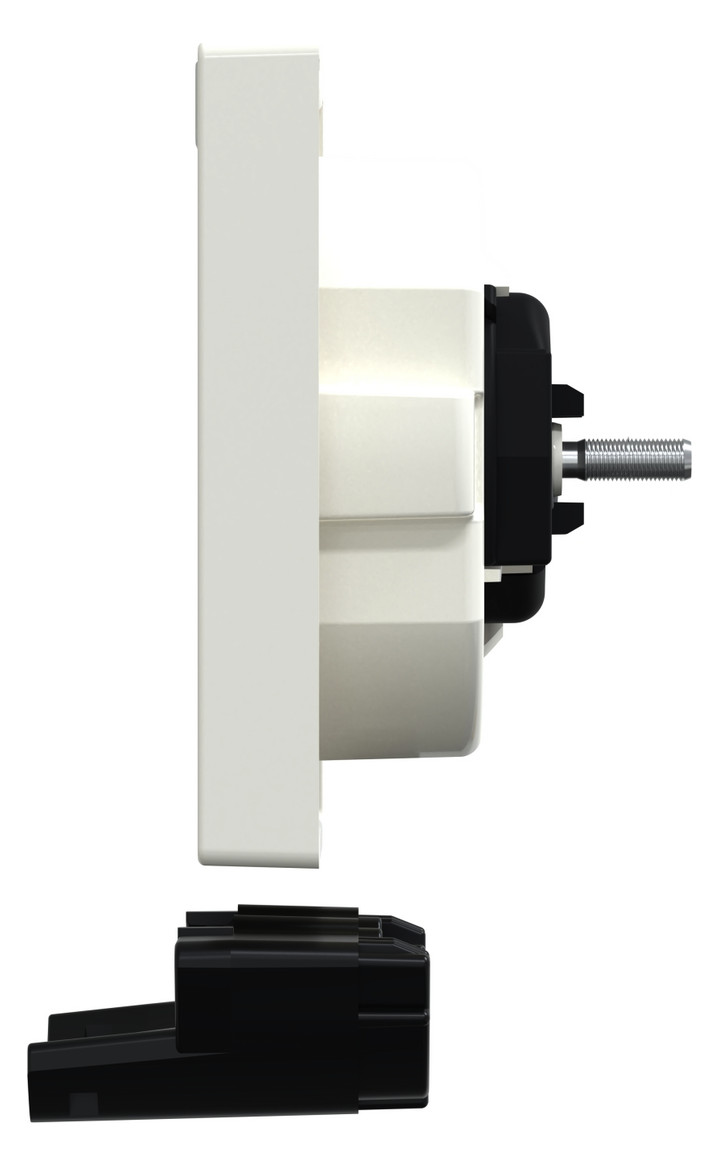 Steckdose 1f polws glz System M UP m.BS IP20 Mit erhöhtem Berührungsschutz