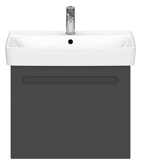 Duravit Waschtisch-Unterschrank No. 1 59 x 42,6 x 47,8 cm, Graphit Matt, 1, Schubkasten, 1 Auszug, wandhängend