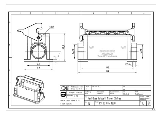HART Sockelgehäuse           09300161290 