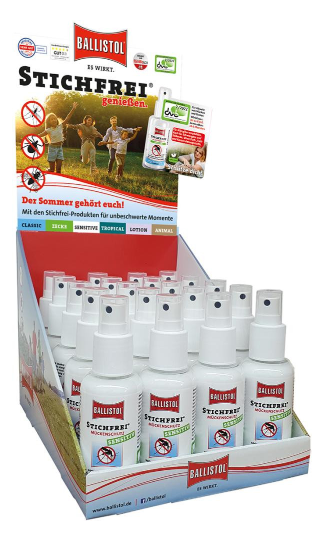 Bild Stichfrei Sensitiv Display 20xPump-Spray a 100ml - BALLISTOL-1