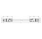 Systemverbindung 3p Serie 774 H05Z1Z1-F 3x2,5qmm L1000mm ws Buchse Stecker hfr