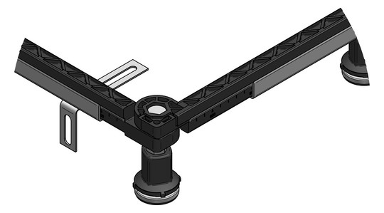 mabo Montagerahmen EVO1200 für Duschwannen von 700 x 700 mm bis 1250 x 1250 mm