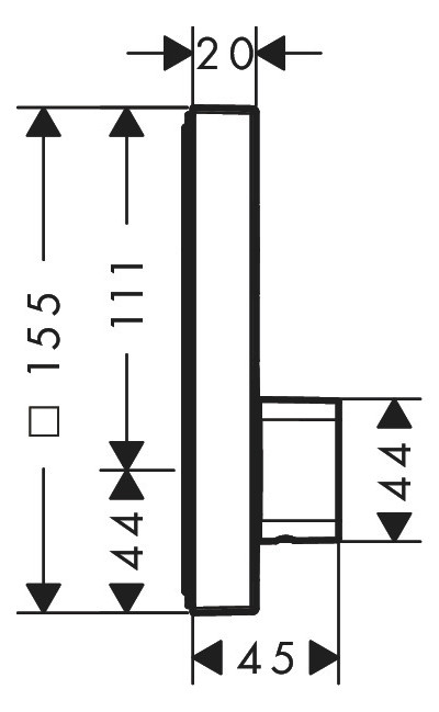 hansgrohe Fertigmontageset ShowerSelect 1 Verbraucher, UP-Mischer, chrom
