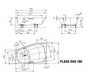 Kaldewei Badewanne PLAZA DUO 190 180x120/80cm, rechts, Griffloch, Perl-Effekt, bahamabeige