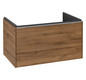V&B Waschtisch-Unterschrank Subway 3.0 77,2x42,9x47,8cm, mit LED/Griff Aluminium glänzend, kansas oak
