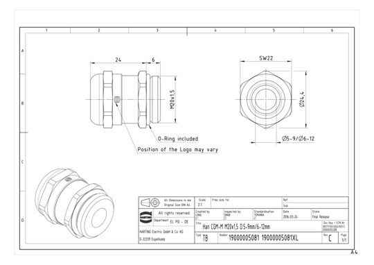 HART Kabelverschraubung      19000005081 