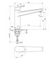 Ideal-Standard Spültisch-Einhebelmischer CeraPlan Ausladung 210mm, verchromt, hoch angesetzter Auslauf, BlueStart