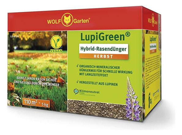 Bild Hybrid-Rasendünger Herbst LupiGreen LU-H 110 5 kg - WOLF GARTEN-0