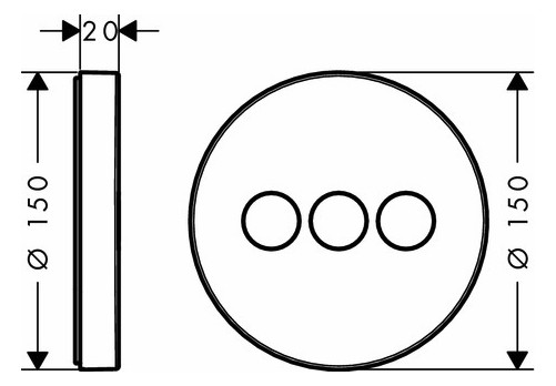 hansgrohe Fertigmontageset ShowerSelect S UP-Ventil, 3 Verbraucher, chrom