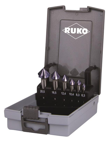 RUKO-Kegelsenker-Satz 90°, DIN335C, HSS-TiAlN -...