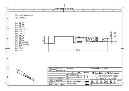 HART LWL R-15 STI 1MM (R15,  20100013211 
