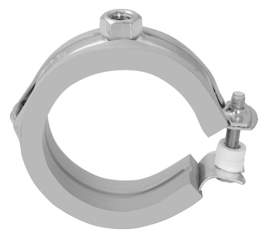 ASW Gleitrohrschelle Spannbereich 44-49 mm M 8, mit Schallschutzeinlage