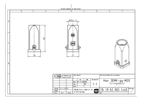 HART Tüllengehäuse-OT M20    19620031440 