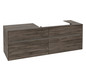 V&B Waschtischunterschrank Collaro 160x54,8x50cm, Waschtisch rechts, LED-Beleuchtung 12W, stone oak