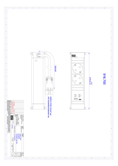 Bachmann POWER FRAME 2xCEE7/3    916.700 