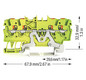 Schutzleiter-Reihenklemme 0,14-1,5qmm gn/ge 1Etage Hutschiene TH35