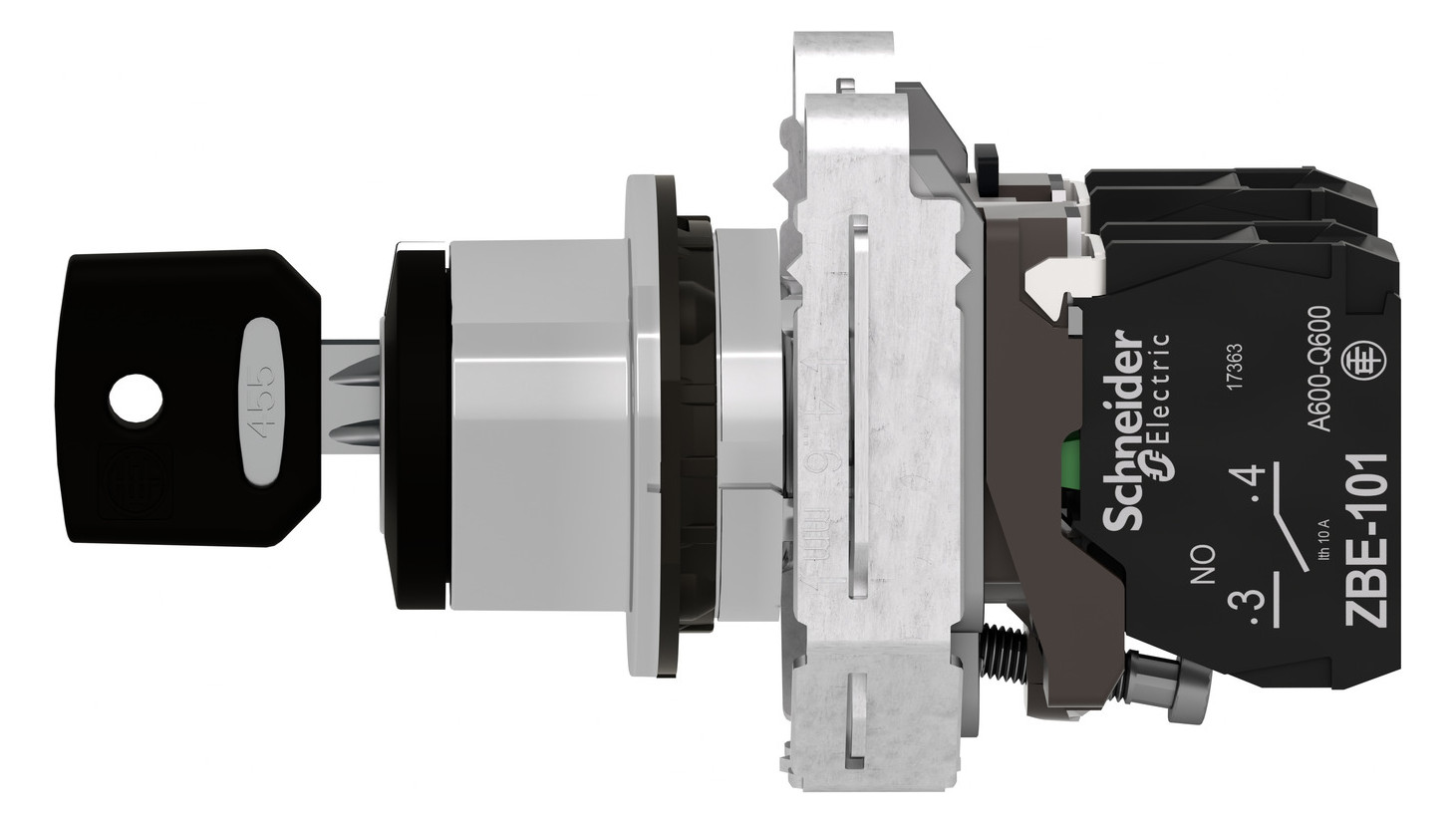 Wahlschalter 3stuf Schlüssel Ø30,5mm 2S IP66