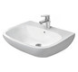 Duravit Waschtisch D-Code 65 x 50 cm, mit Hahnloch, Überlauf, Hahnlochbank, weiß