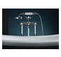 hansgrohe Fertigmontageset Axor Montreux 2-Griff-Wannen-Armatur, bodenstehend, mit Kreuzgriffen, chrom
