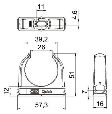 OBO 2955 M40 SW Quick-Schelle M40 PP 