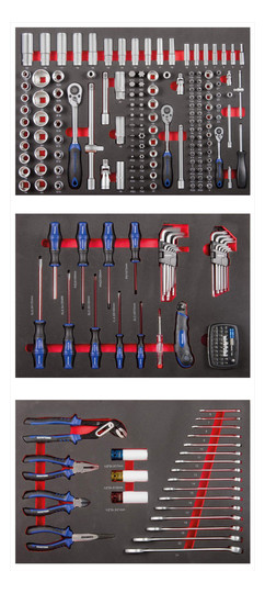 Werkstattwagen GALAXY 7 Schubfächer und 229tlg proficraft Bestückung bl/anth