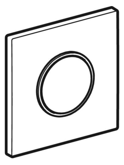 GE Typ 10 BetPl. für UR-Strg. pneum. Sp rund, hgl.verchr. / mattverchromt