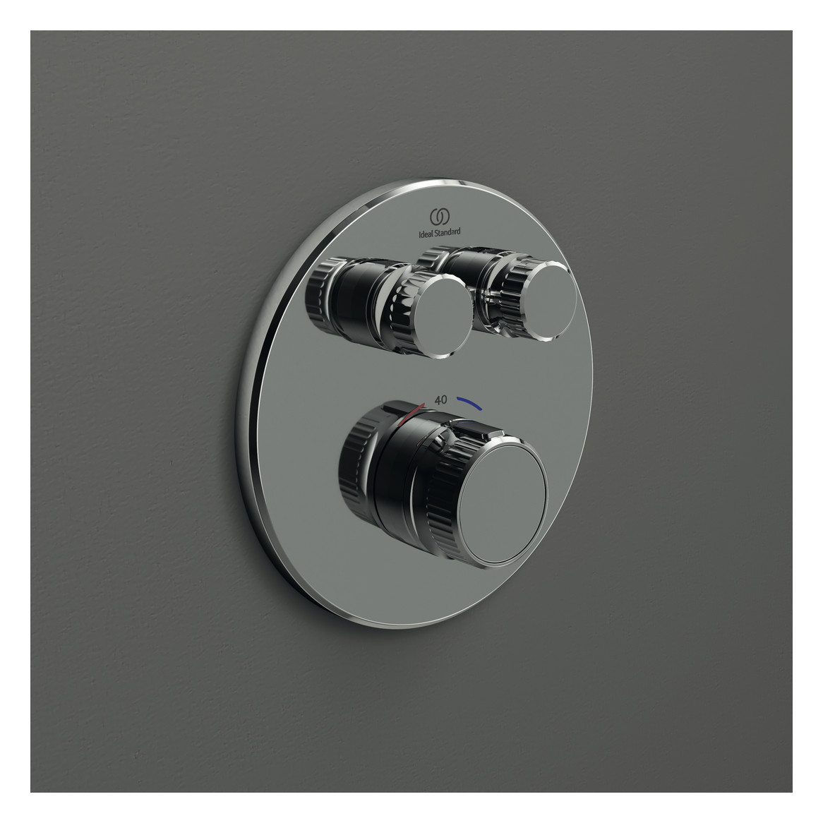 Ideal-Standard Fertigmontageset CeraTherm Navigo rund, 2 Entnahmen, für UP-Brausethermostat, Chrom Ideal-Standard Fertigmontageset CeraTherm Navigo rund, 2 Entnahmen, für UP-Brausethermostat, Chrom