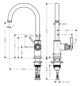 hansgrohe Spültisch-Einhebelmischer 260 Axor Montreux mit Schwenkauslauf, polished red gold