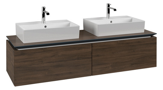 V&B Waschtischunterschrank Legato 160x38x50cm, für 2 Waschtische, Arizona Oak