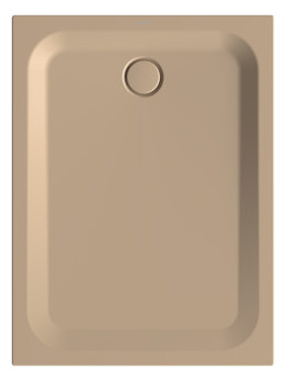 Duschwanne BetteUltra 1260 120x90x3,5cm, Antirutsch/Pro, Mini-Wannenträger, greige