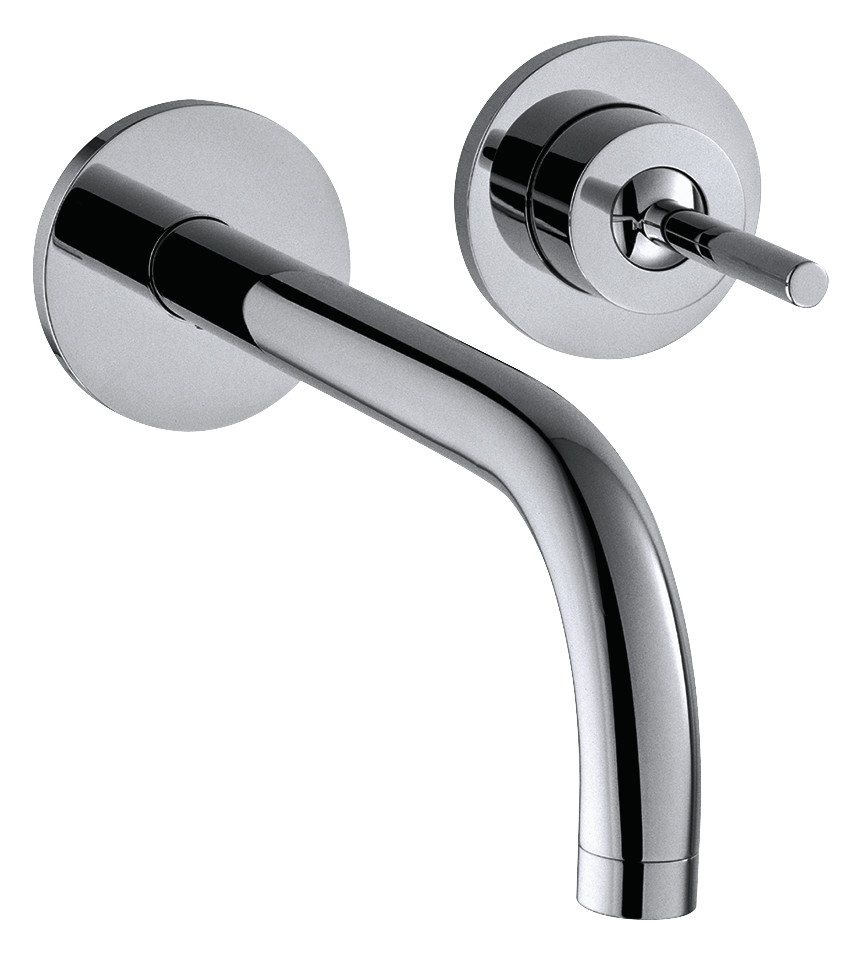 hansgrohe Fertigmontageset Axor Uno UP-Waschtisch-Einhebelmischer, Pin-Griff, Rosetten, Ausladung 165 mm, chrom