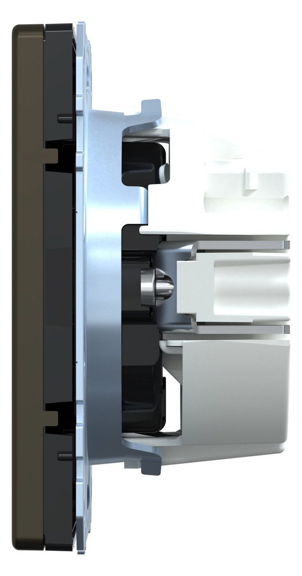 Steckdose 1f mokka glz System Design UP IP20