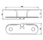Giese Duschkorb 290x85x98mm, mit Halter für Rasierer, verchromt/weiß