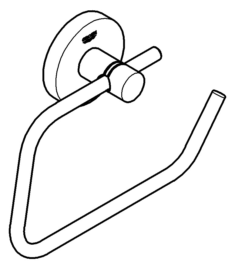 GROHE WC-Papierhalter Essentials ohne Deckel, verdeckte Befestigung, supersteel