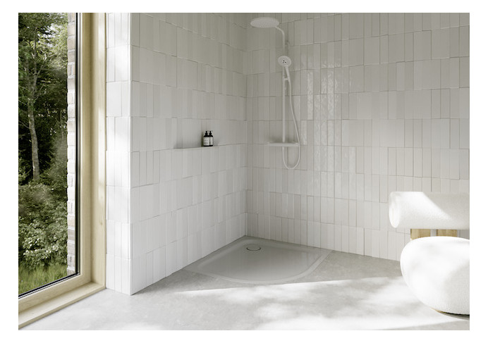 Duschwanne BetteCorner 8119 75x90x3,5cm, Glasur, manhattan