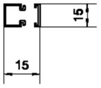 Leitungsführungskanal Kst 15x15x2000mm ver-ws LF-K unbeh RAL9016