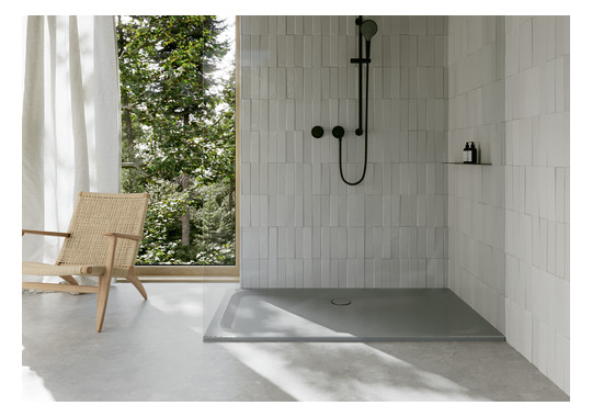 Duschwanne BetteUltra 5806 170x100x3,5cm, Glasur, Mini-Wannenträger, quartz